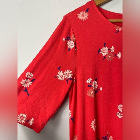 Old Navy Red elbow length swing dress midi Large - Picture 7 of 7